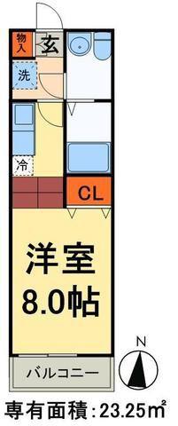 レジディア上野御徒町(ワンルーム/15階)の間取り写真