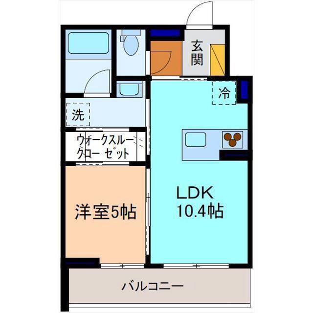オーレア カナザワ(1LDK/3階)の間取り写真