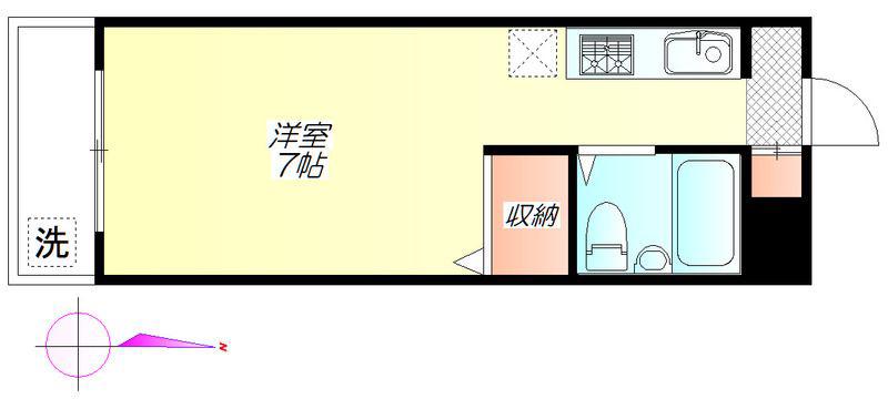TAIYOマンション(ワンルーム/3階)の間取り写真