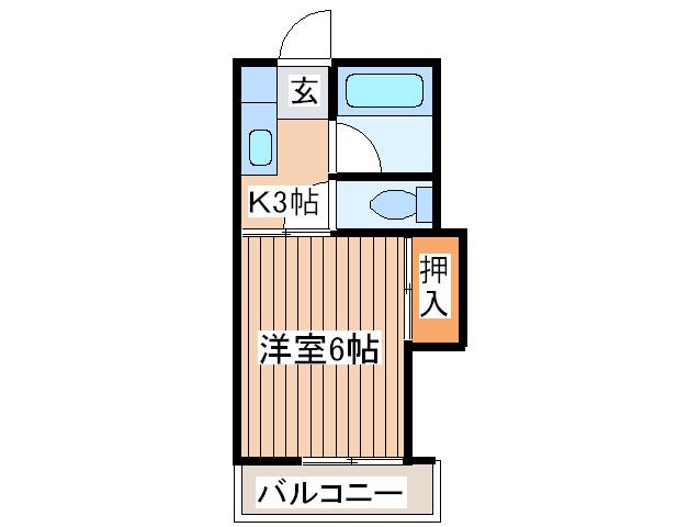 サンアローズ清水沼(1K/3階)の間取り写真