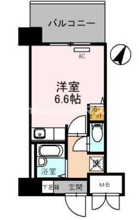 L-EROLA此花(ワンルーム/9階)の間取り写真