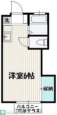 ルーミー3号館(ワンルーム/2階)の間取り写真