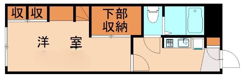 レオパレスエスポワール(1K/1階)の間取り写真