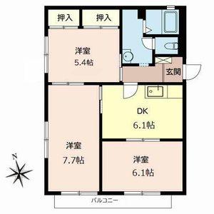 マーチハイツ(3DK/2階)の間取り写真