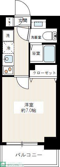 MAXIV西川口AZ(1K/8階)の間取り写真