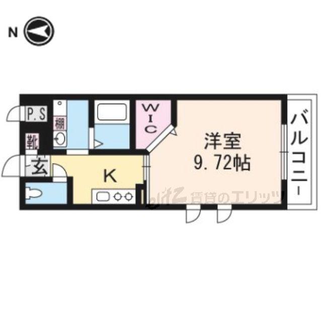 SIMPLEADVANTAGE(1K/2階)の間取り写真