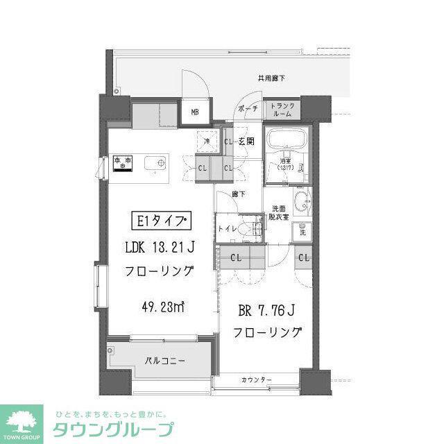 ガーデン蒲田(1LDK/10階)の間取り写真