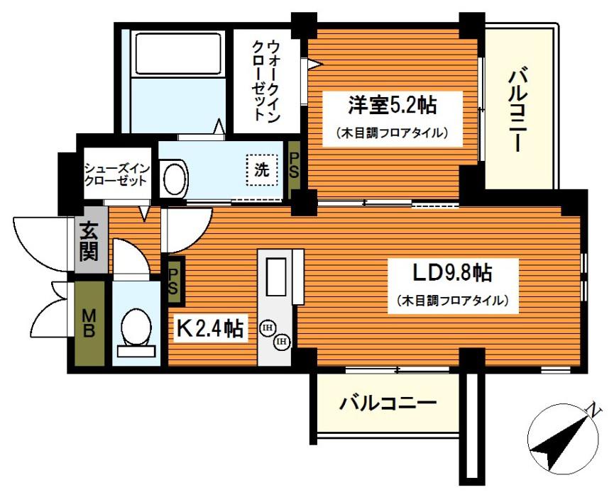 BAY WOOD YOKOHAMA(1LDK/3階)の間取り写真