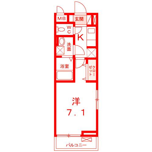 ポート アリエッタ(1K/2階)の間取り写真