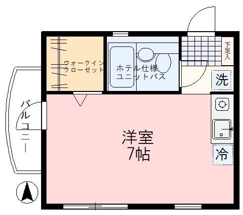 ヴィラージュ吉祥寺(ワンルーム/2階)の間取り写真