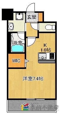 エンクレストベイサイド通(1K/5階)の間取り写真