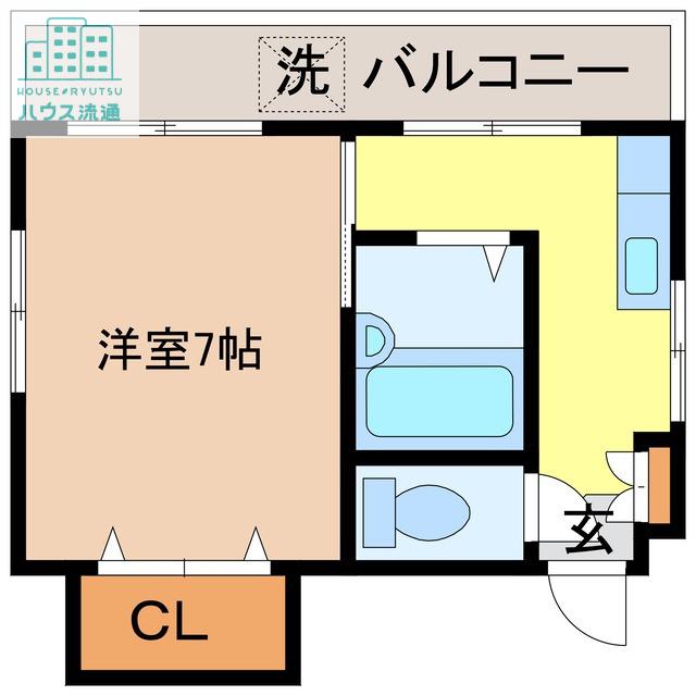 永盛楼ビル(1K/3階)の間取り写真