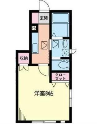 アリュール中山(1K/1階)の間取り写真