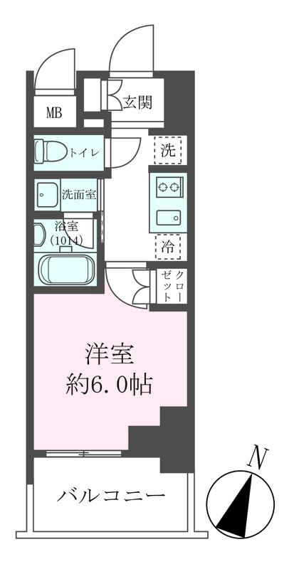クレストコート靭公園 THE CLASS(1K/12階)の間取り写真