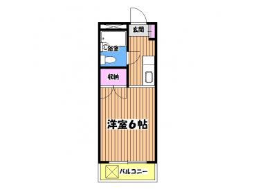レスポワール・K(1K/3階)の間取り写真