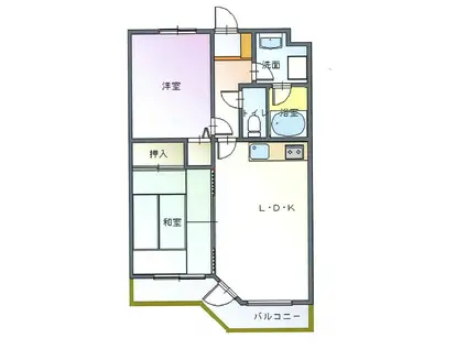 ヴィラ・ウィスタリア(2LDK/5階)の間取り写真