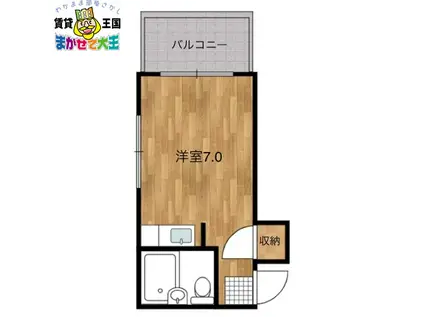 シャーレン愛宕(ワンルーム/3階)の間取り写真