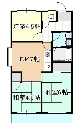 マルイチマンション(3DK/2階)の間取り写真