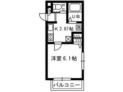 グリーンコート三宿(1K/1階)の間取り写真
