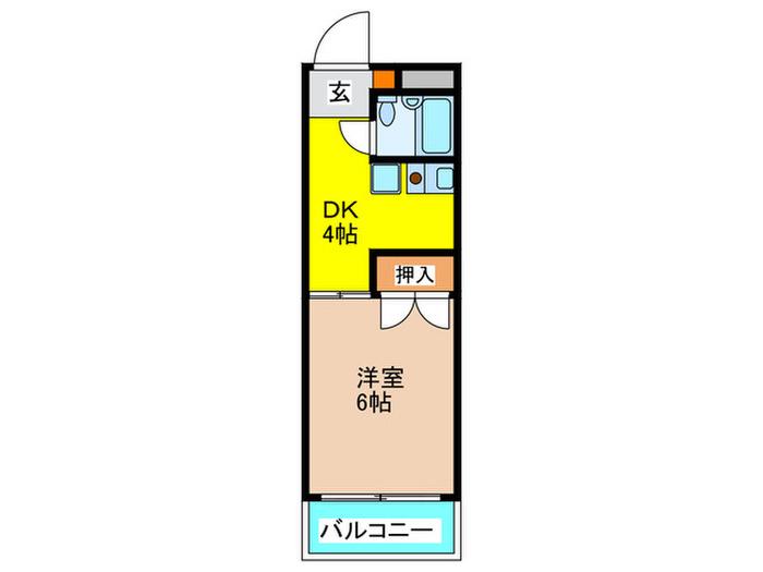 水 交 社(1DK/6階)の間取り写真