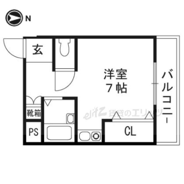 アンフィニィ・橋の内III(ワンルーム/4階)の間取り写真