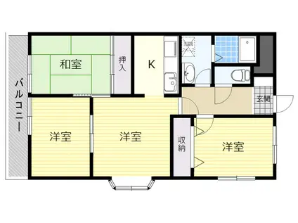 エクセル野田Ⅱ(4K/1階)の間取り写真