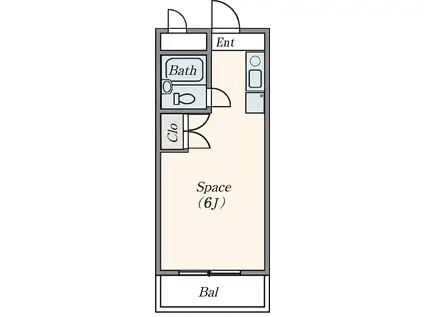 サニーパレス池上(ワンルーム/2階)の間取り写真
