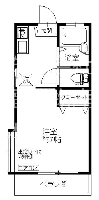 コーポ・アザレア(1K/2階)の間取り写真