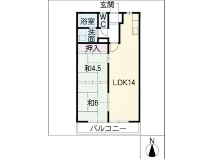 グリーンヒルにしの台(3DK/2階)の間取り写真