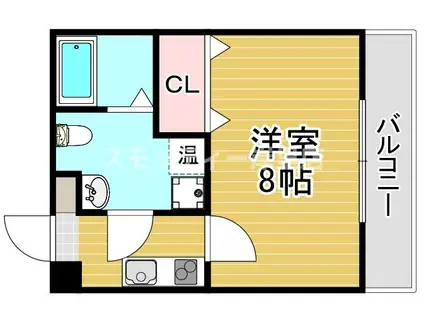 フレイランス浜口(1K/3階)の間取り写真