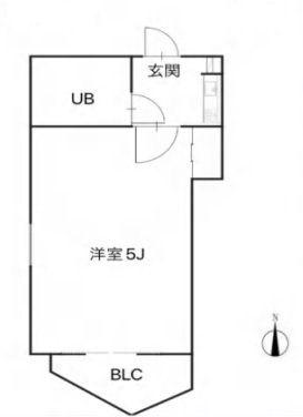 ニチエーイン国分寺(1K/2階)の間取り写真