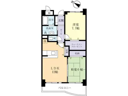 木村ロイヤルマンションIV(2LDK/1階)の間取り写真