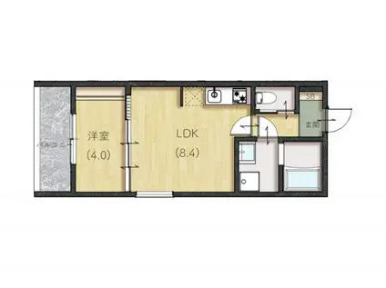 PLANO南蔵王(1LDK/3階)の間取り写真