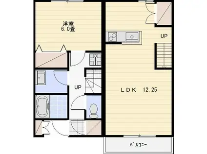 メゾネットYS I(1LDK/1階)の間取り写真