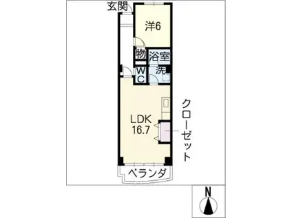 LOFTビル(1LDK/5階)の間取り写真