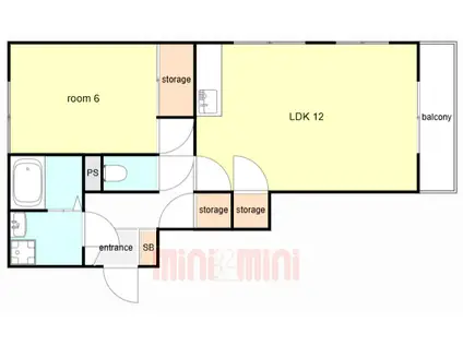 ベルデュール・メゾン柊(1LDK/2階)の間取り写真