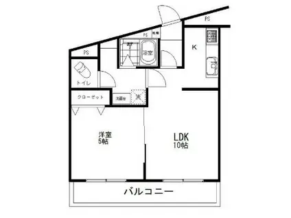 イーストピークI(1LDK/3階)の間取り写真