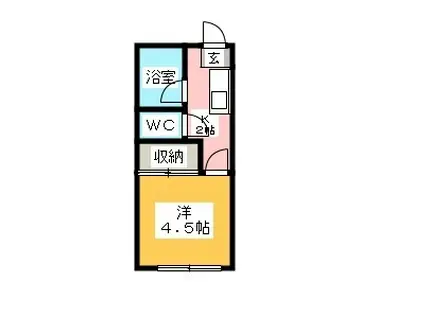 パストラーレ(1K/2階)の間取り写真