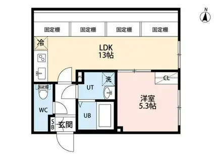 PARK LILA住吉(1LDK/5階)の間取り写真