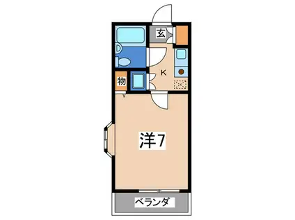 TWINS・保土ケ谷(1K/3階)の間取り写真