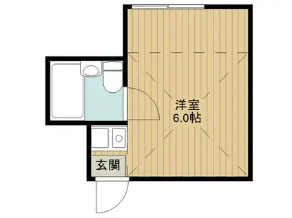 花小金井MSホーム1番館(ワンルーム/2階)の間取り写真