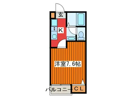 RAFFINA KITA TODA(1K/2階)の間取り写真