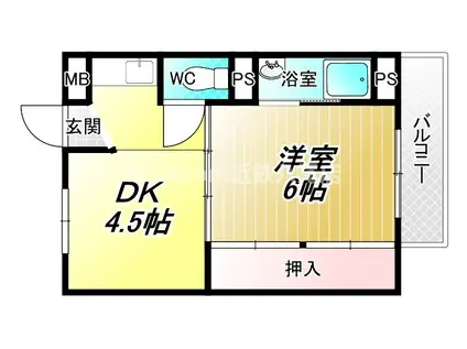 ビレッジハウス青山I(1DK/2階)の間取り写真