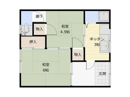 片山文化(2K/1階)の間取り写真