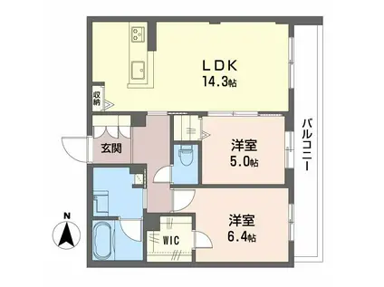 ベル スウィート(2LDK/2階)の間取り写真