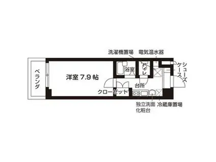 アル・ソーレ上前津(1K/7階)の間取り写真