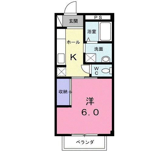 コーポみなみ1(1K/1階)の間取り写真