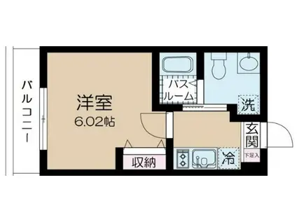 NSGATE平和台(1K/2階)の間取り写真