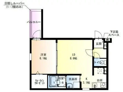 フジパレス高石駅西III番館(1LDK/2階)の間取り写真
