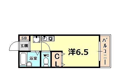 プリマベーラ(ワンルーム/1階)の間取り写真